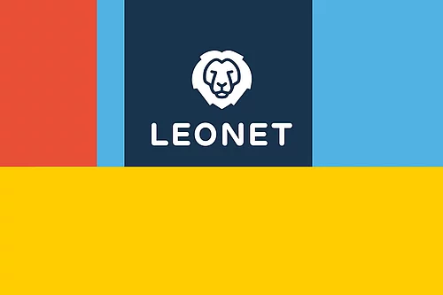 Das grafisch aufbereitete Logo der Firma LEONET