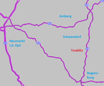 Verkehrsanbindung der Stadt Teublitz